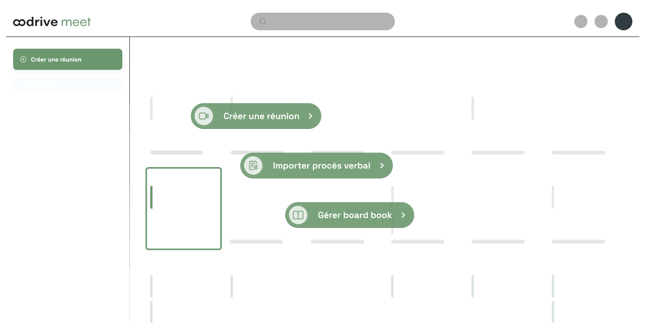 Illustration, interface de la solution Oodrive Meet