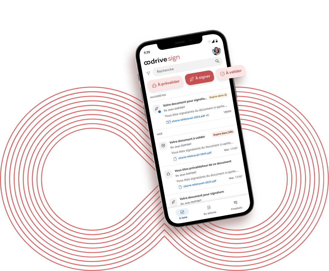 Illustration myOodriveSign tous vos documents à signer dans une seule application