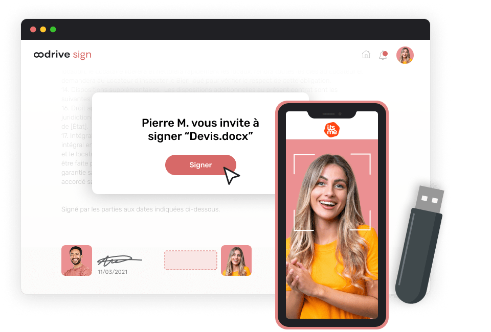 Illustration, La signature électronique qualifiée Oodrive Sign 