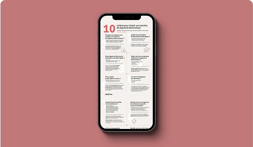 Illustration, Checklist 10 critères à vérifier pour choisir sa solution de signature éléctronique